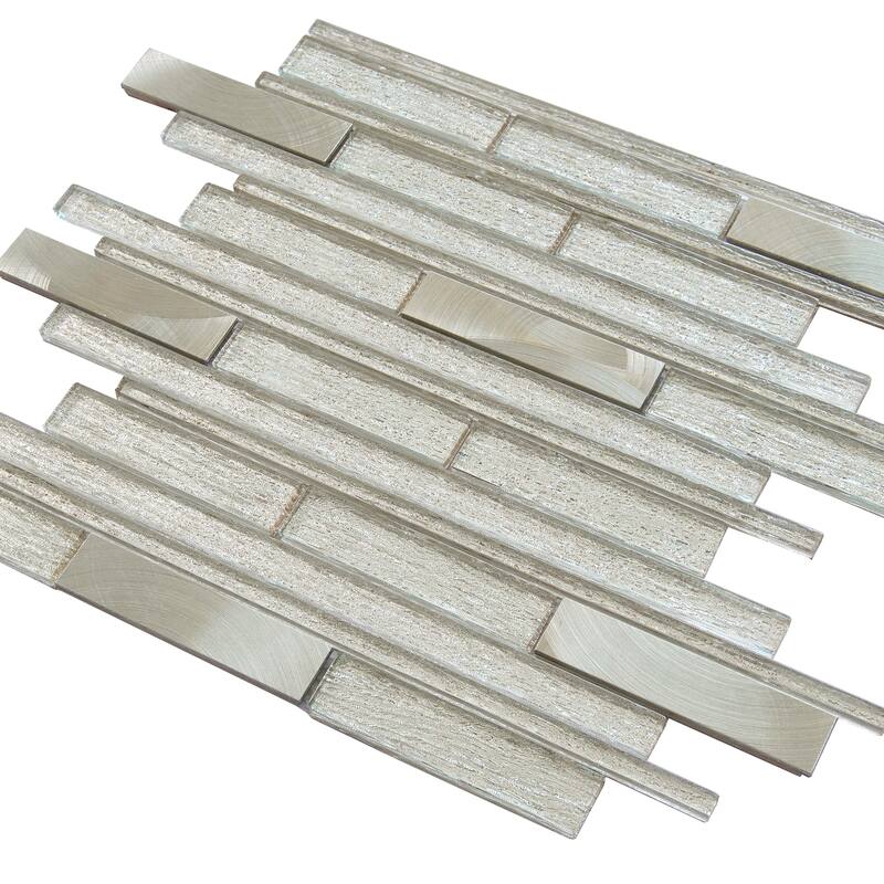 Altair Ardcarn Rectangular Laminated Glass Mosaic Mix Aluminum Wall Tile