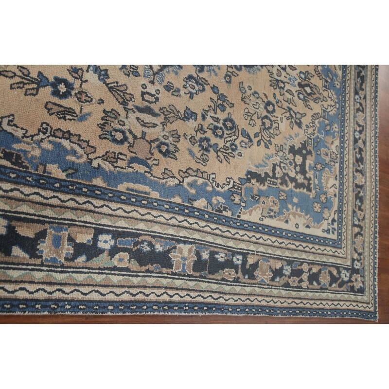 Hamedan Persian Vintage Area Rug Living Room Hand-knotted Wool Carpet - 6'11" x 9'7"