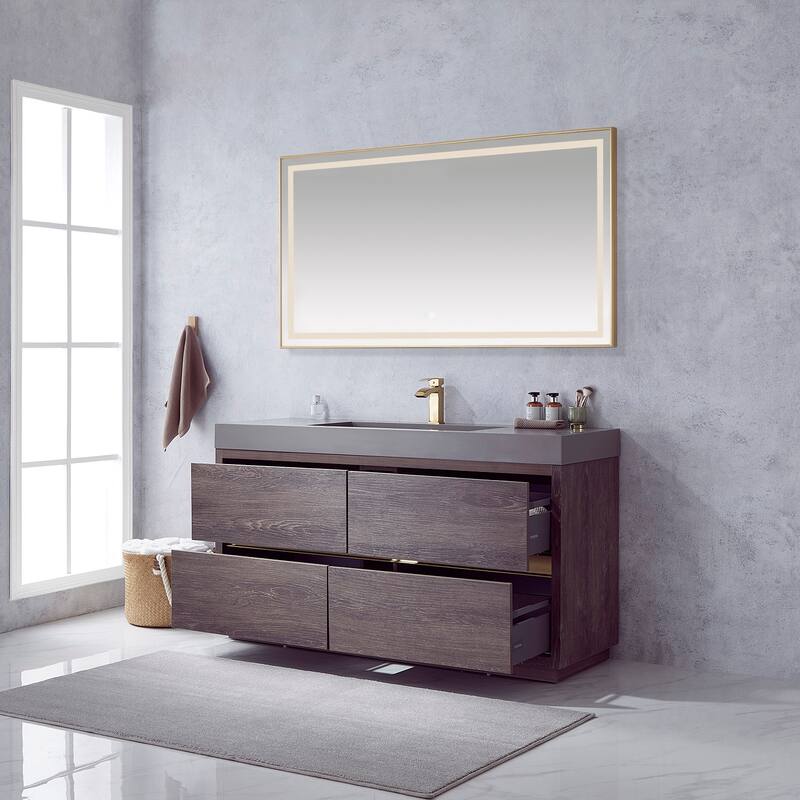 Miseno MV703060 Huesca 60" Free Standing Single Basin Vanity Set with