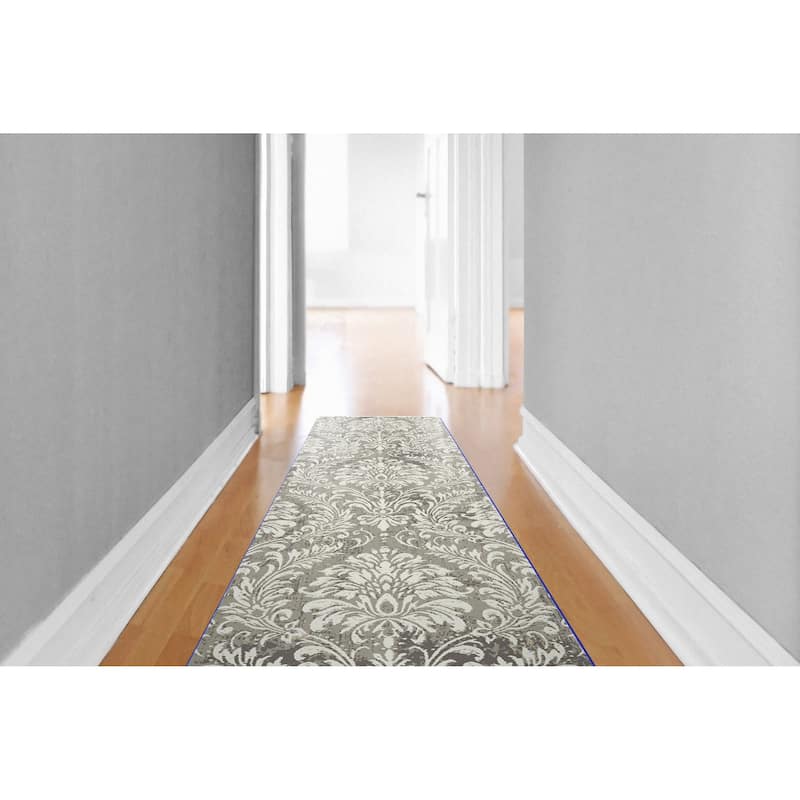 Dynamic Rugs Quartz Traditional Area Rug - 2'2' X 7'7 - Light Grey
