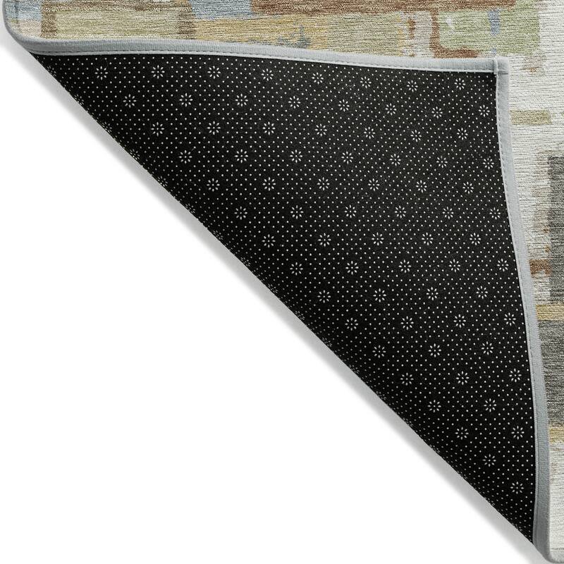 Machine Washable Indoor/ Outdoor Contemporary Geo Chantille Rug
