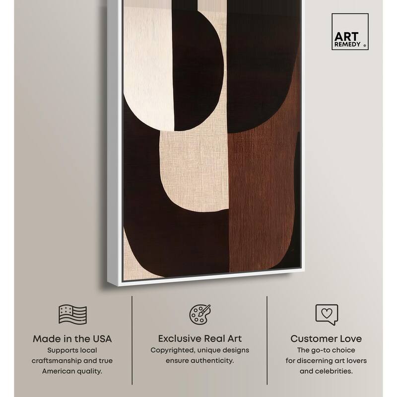 Quartet in Brown I Canvas by Art Remedy