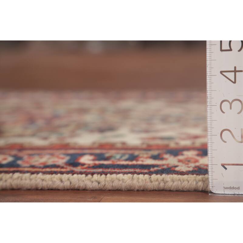 Geometric Heriz Serapi Runner Rug Hand-Knotted Wool Carpet - 2'6"x 7'11"