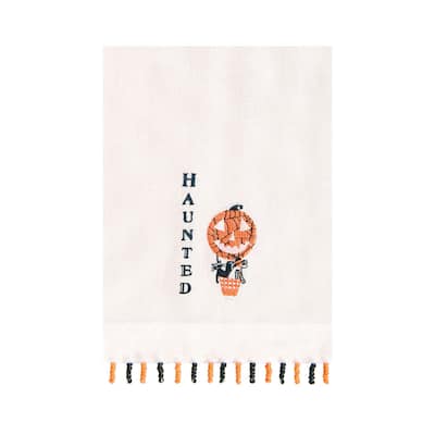 Haunted Pumpkin Beaded Guest Towel