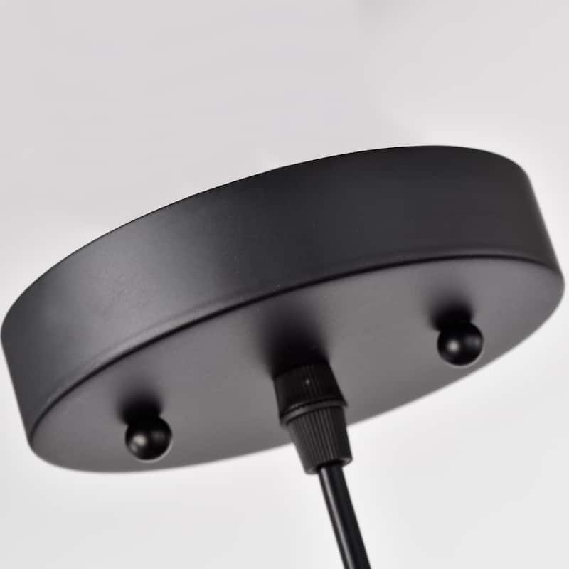 1-light Textured Black Hanging Pendant