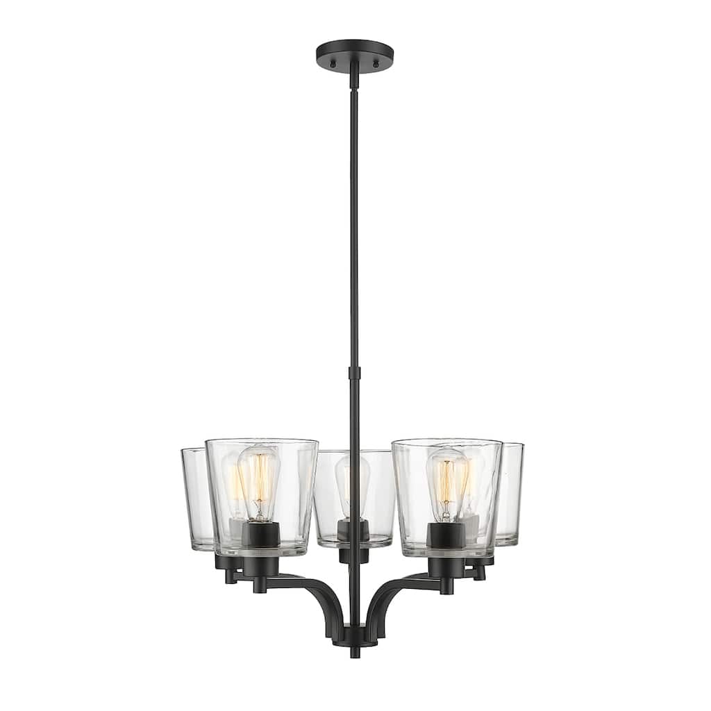 Millennium Lighting Evalon Chandelier with Clear Glass Shades