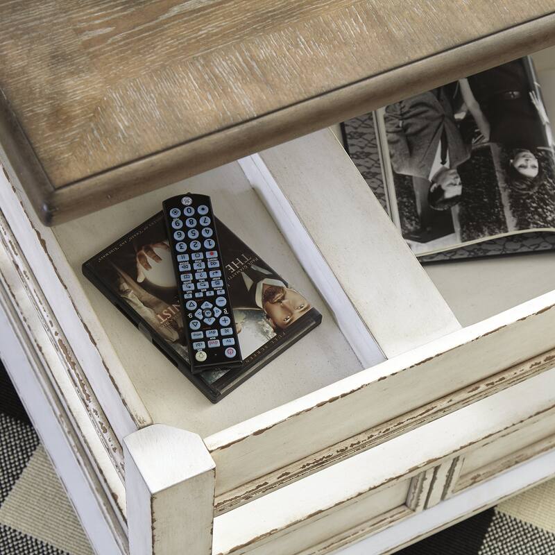 Signature Design by Ashley Realyn White/Brown 3-Piece Occasional Table Package - 47" W x 28" D x 18" H