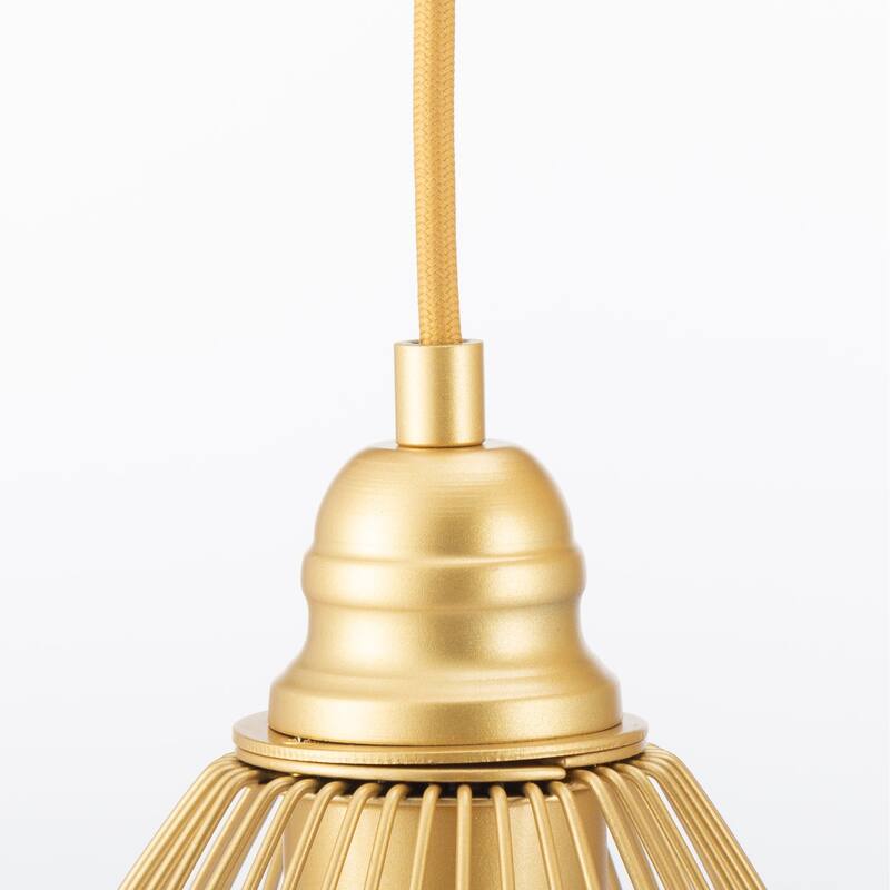 66.1" Tree Floor Lamp with 3 Cage Lampshades and Metal Pole