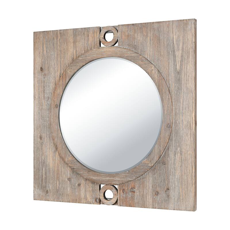 Elk Home Nollen Natural Finish Wood 34 Inch Wide Mirror