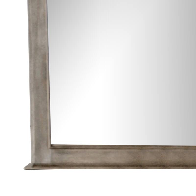 Zea Vanity Dresser Mirror, Elegant Crown Moldings in Aged Oak Brown - Aged Oak Brown