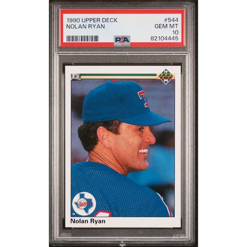 Nolan Ryan 1990 Upper Deck Baseball Card #544 Graded PSA 10 - 8'6" x 11'6"