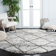 preview thumbnail 15 of 135, SAFAVIEH Hudson Shag Estella Diamond Trellis 2-inch Thick Rug 4' Round - Grey/Beige