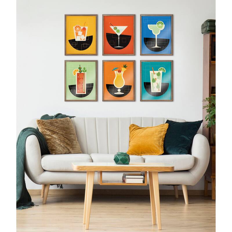 Kate and Laurel Blake Pina Colada Framed Printed Art by Amber Leaders