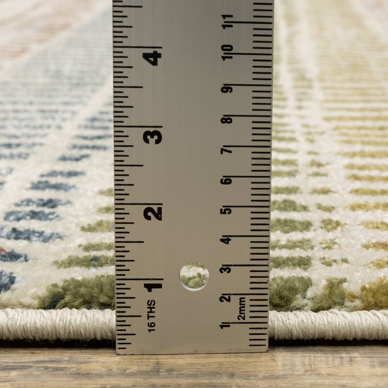Style Haven Bassel Distressed Striped Ivory/ Multi Indoor Area Rug