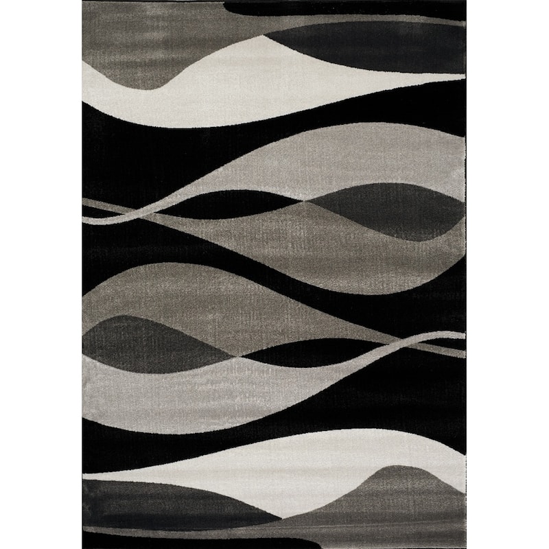 Perry Collection - Black/Grey Drifts Rug