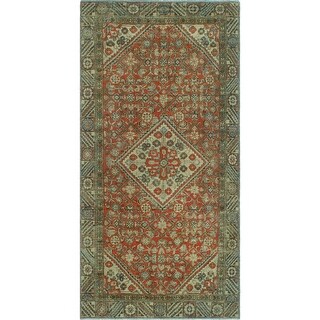 Noori Rug Vintage Distressed Husayn Rust/Beige Rug - 4'10