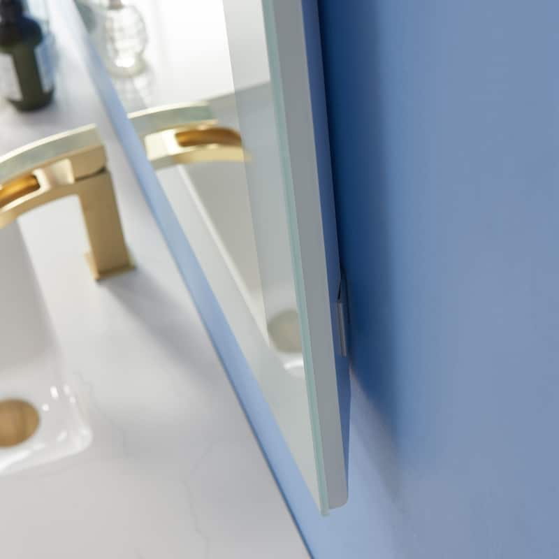48'' Rectangle LED Lighted Accent Bathroom/Vanity Wall Mirror - Glass