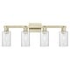 preview thumbnail 39 of 76, Innovations Lighting Endless Possibilities Arcadia - Clymer - 4 Light 31" Bath Vanity Light Antique Brass/Seedy