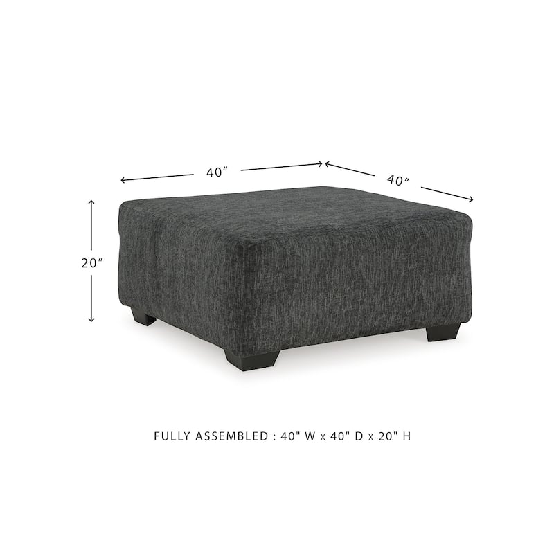 Signature Design by Ashley Biddeford Black/Gray Oversized Accent Ottoman