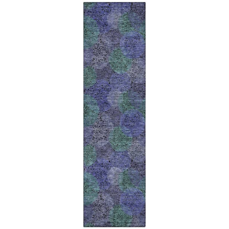 Machine Washable Indoor/ Outdoor Boho Sphere Chantille Rug