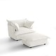 preview thumbnail 30 of 47, 39"W Oversized Chenille Comfy Cloud Chaise Lounge with Ottoman