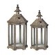 preview thumbnail 1 of 3, A&B Home Natural Graca Polygon Temple Garden Lanterns (Set of 2)