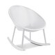 preview thumbnail 17 of 45, Set of 2 Mid-Century Modern Rocking Lounge Chairs - Egg-Shaped Breathable Plastic Seat with Durable Plastic Base, Accent Seating