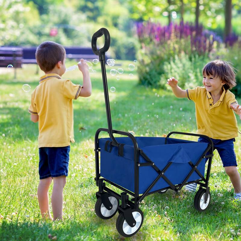 Outdoor Multipurpose Collapsible Beach Trolley Cart, Camping Folding Wagon