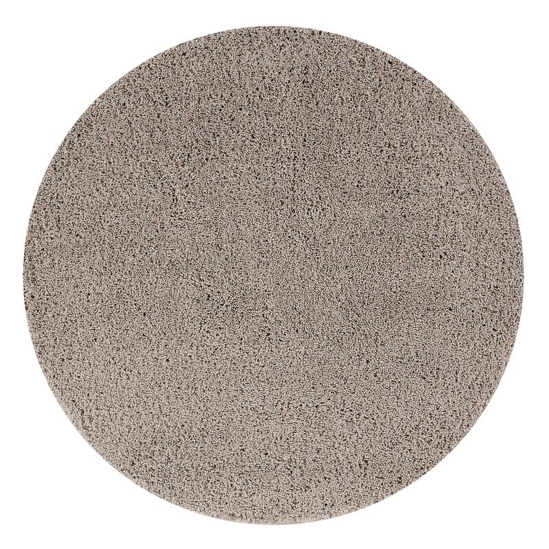 Better Trends Bath Rug 100% Micro Polyester Tufted Anti-Skid Latex Backing Bathroom Rugs for Shower, Sink Bath Mats Micro Plush - 30" Round - Beige