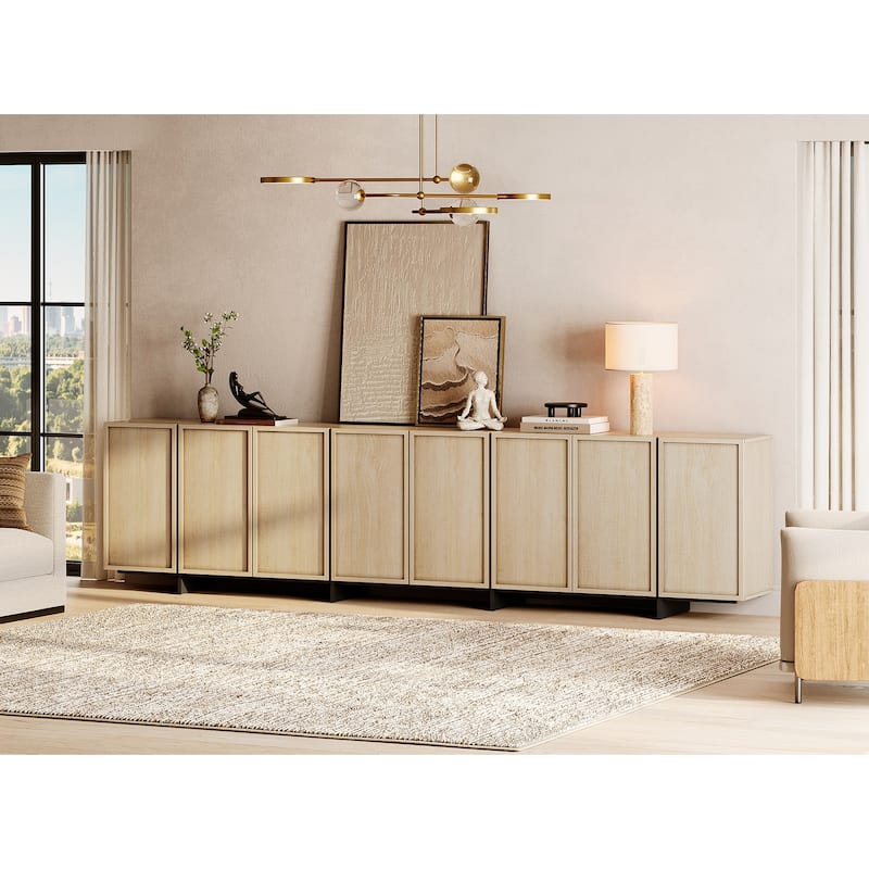 WAMPAT Buffet Cabinets, Modern Sideboard with Large Storage Space and T-Shaped Legs for Dinning Room, Kitchen