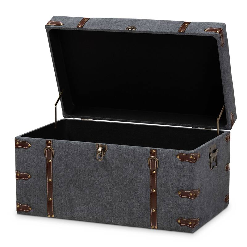 Palma Modern and Contemporary Transitional Storage Trunk Ottoman