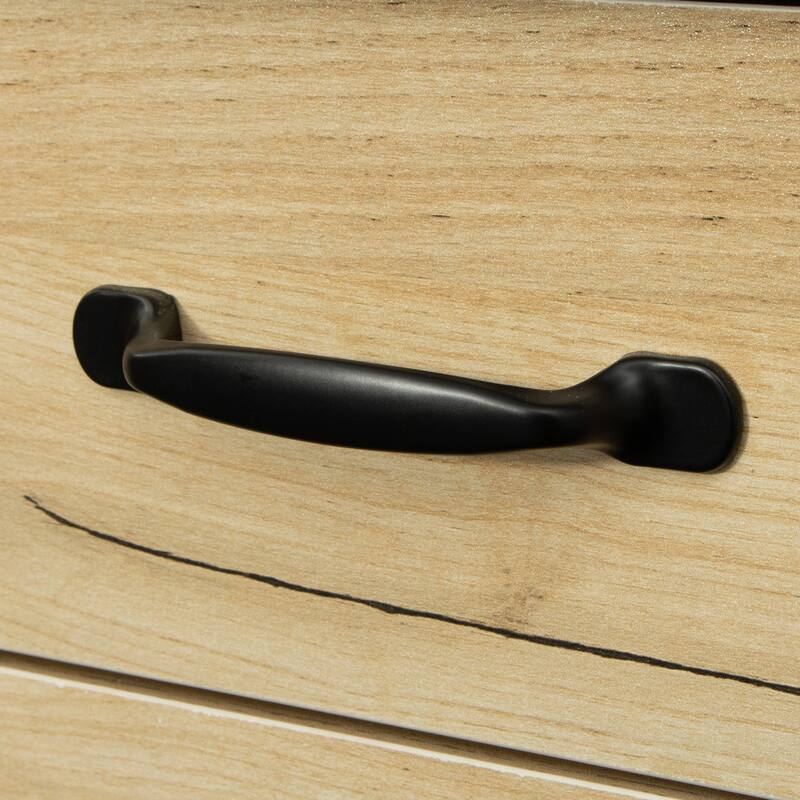 Roomfitters 43" Modern Buffet Sideboard, Oak Wood Storage Cabinet with Drawers and Doors for Dining Room or Entryway