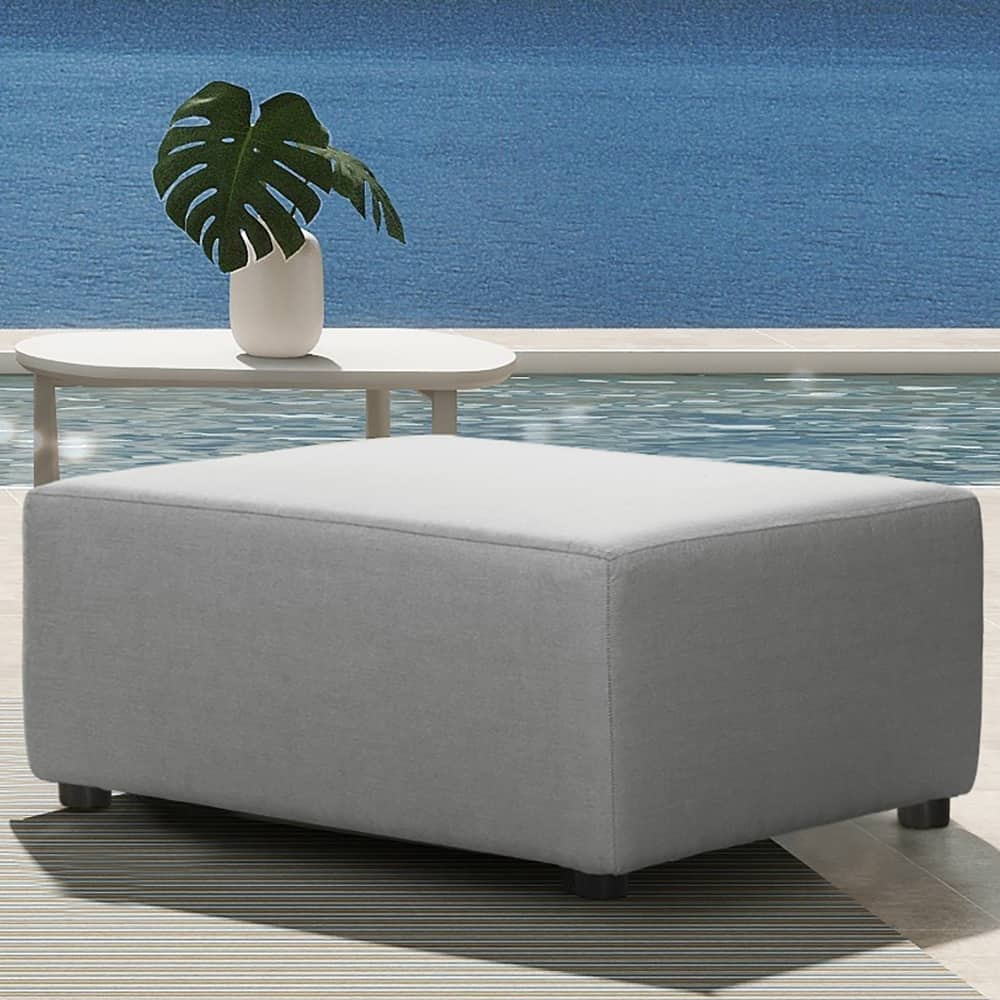 Cleo 30.5" Modular Upholstered Outdoor Patio Ottoman