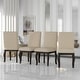 preview thumbnail 1 of 12, Dining Chairs Wood Upholstered Fabirc Dining Room Chairs with Nailhead, Kitchen Dining Room Chairs Set of 4 Espresso