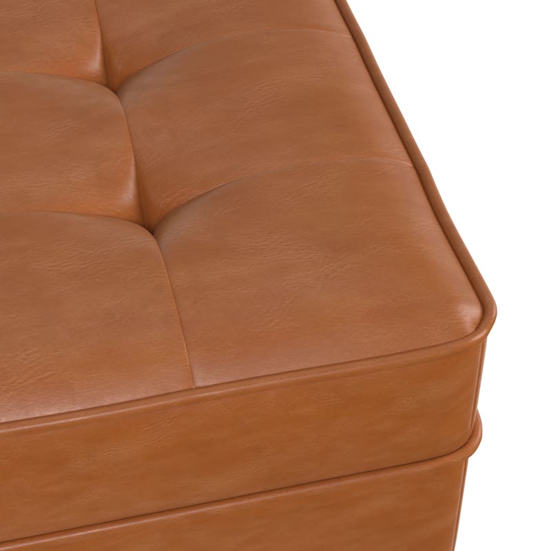 Zander Genuine Leather Rectangular Ottoman