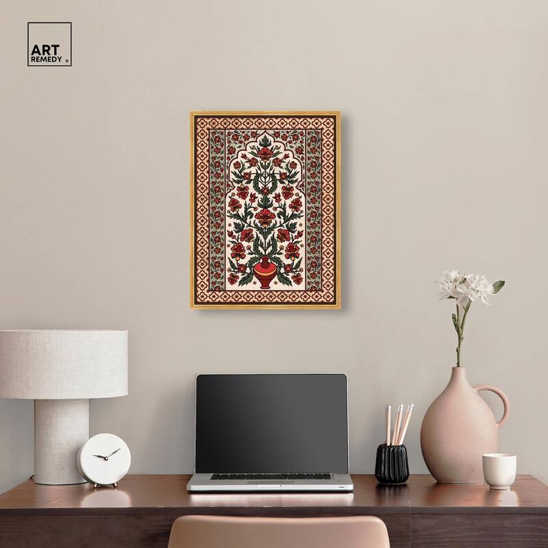 Royal Floral Mat Canvas by Art Remedy