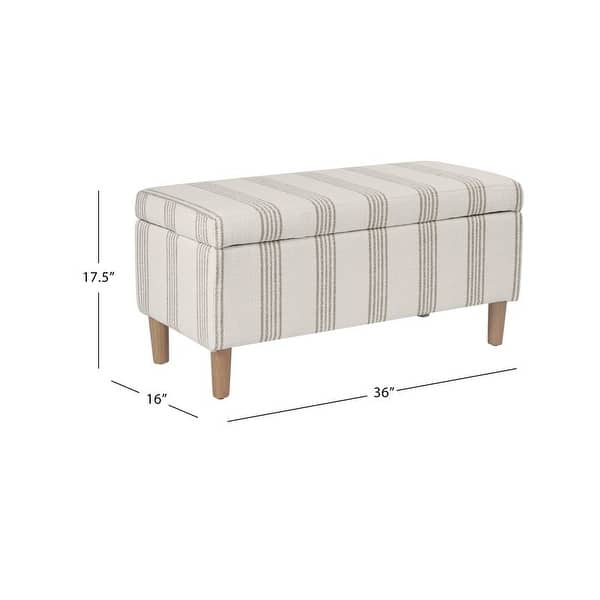 dimension image slide 3 of 10, HomePop Malmo Storage Bench