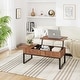preview thumbnail 3 of 14, Wood Lift Top Coffee Table with Hidden Storage Compartment, Side Drawer and Metal Frame, Lift Tabletop Dining Table for Home,
