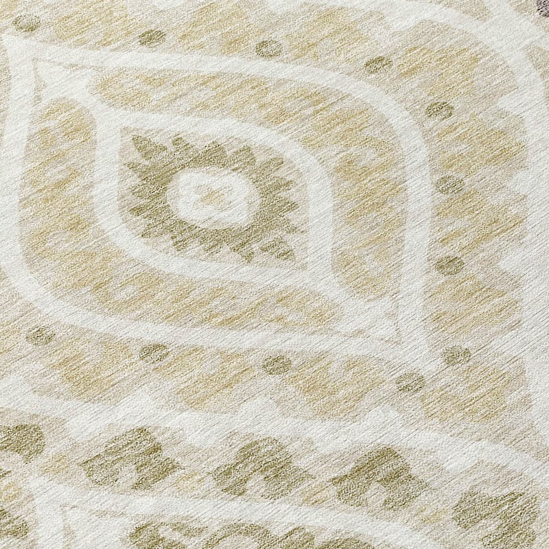 Machine Washable Indoor/ Outdoor Chantille Ttransitional Medallion Rug