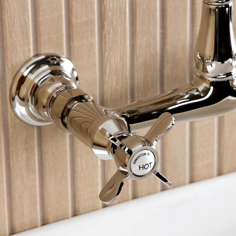 Kingston Brass Essex Two-Handle 2-Hole Wall Mount Bathroom Faucet