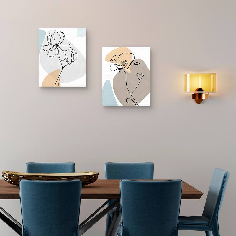 Schizzo Flower I-II Canvas Art Prints