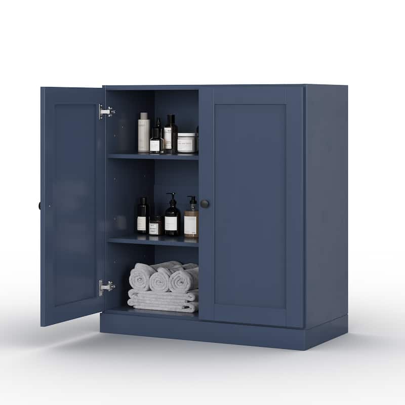 Palace Imports 100% Solid Wood 32" Bathroom Storage Cabinet with Shaker Doors and Adjustable Shelves