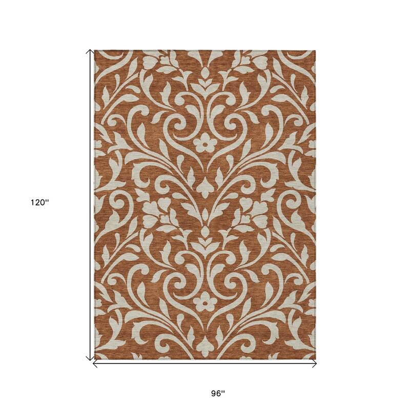HomeRoots Floral Transitional Rectangle Outdoor Rug
