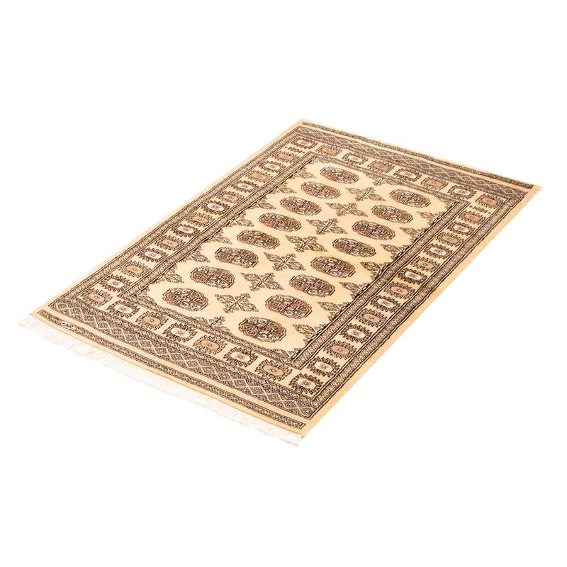 ECARPETGALLERY Hand-knotted Peshawar Bokhara Beige Wool Rug - 3'1 x 5'1