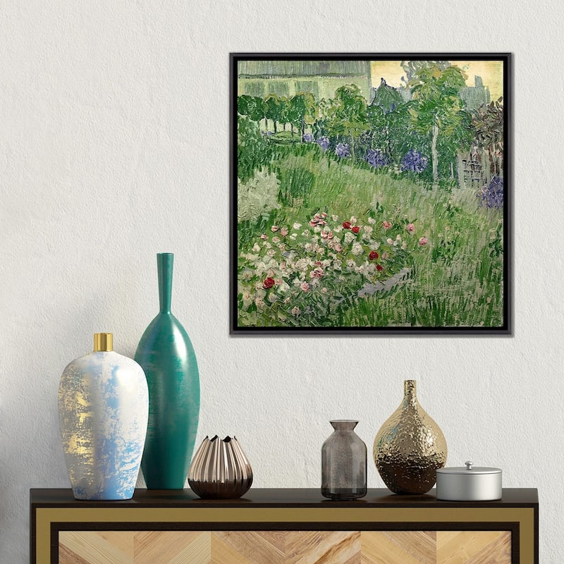iCanvas "Daubigny's garden, 1890 " by Vincent van Gogh Framed