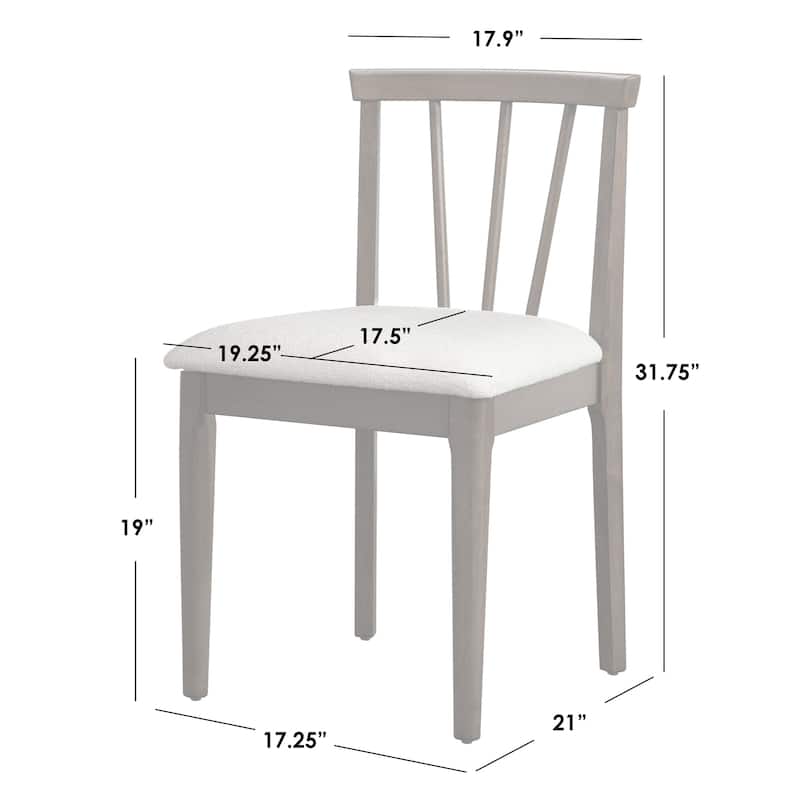 Lifestorey Rochester Solid Wood Dining Chair (Set of 2)