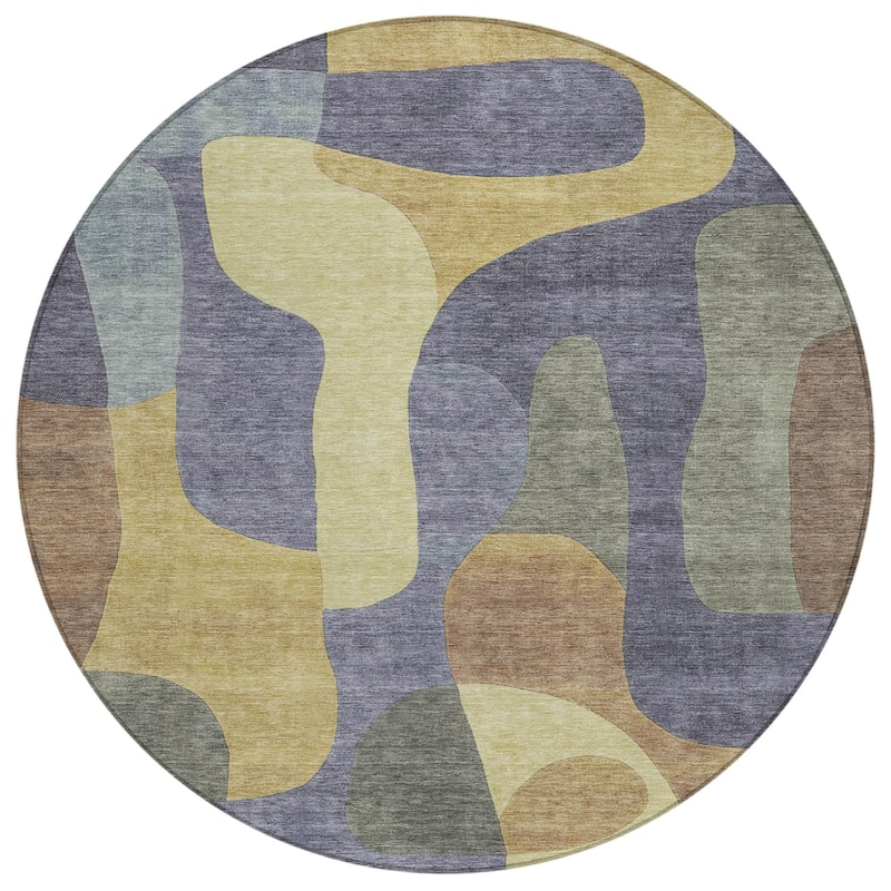 HomeRoots Abstract Transitional Rectangle Outdoor Rug