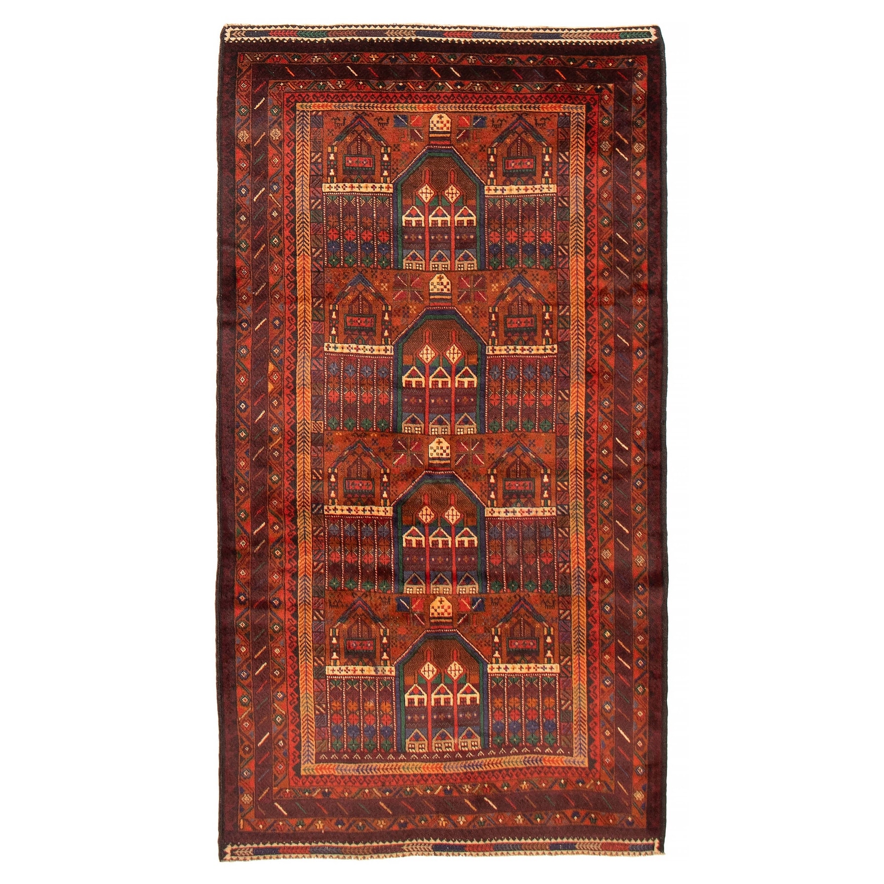 Teimani Brown Rug 3'11" x 7'1" - 3'11 x 7'1