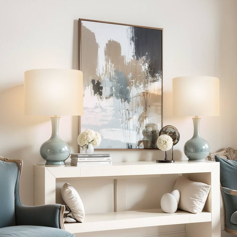Modern Lamp Shade Set with Harp for Soft Lighting Home Decor