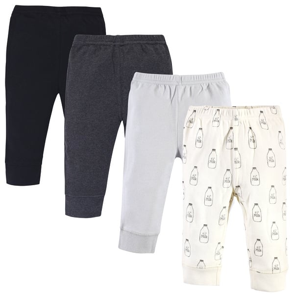 slide 1 of 1, Touched by Nature Toddler Organic Cotton Pants 4pk, Milk 2T - Milk